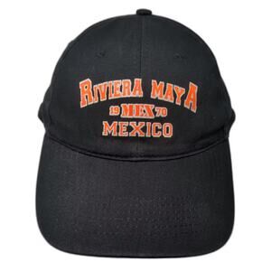 DKPS Riviera Maya Mexico Embroidered Black Baseball Cap One Size Hat Strapback